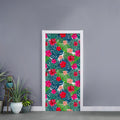 Colorful Hawaii Floral Pattern Print Door Sticker