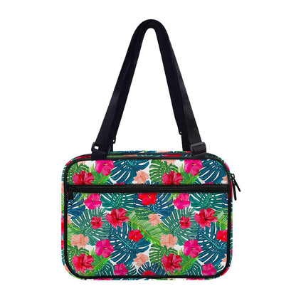 Colorful Hawaii Floral Pattern Print Double Strap Bible Bag