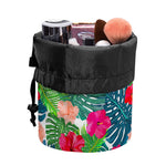 Colorful Hawaii Floral Pattern Print Drawstring Makeup Bag