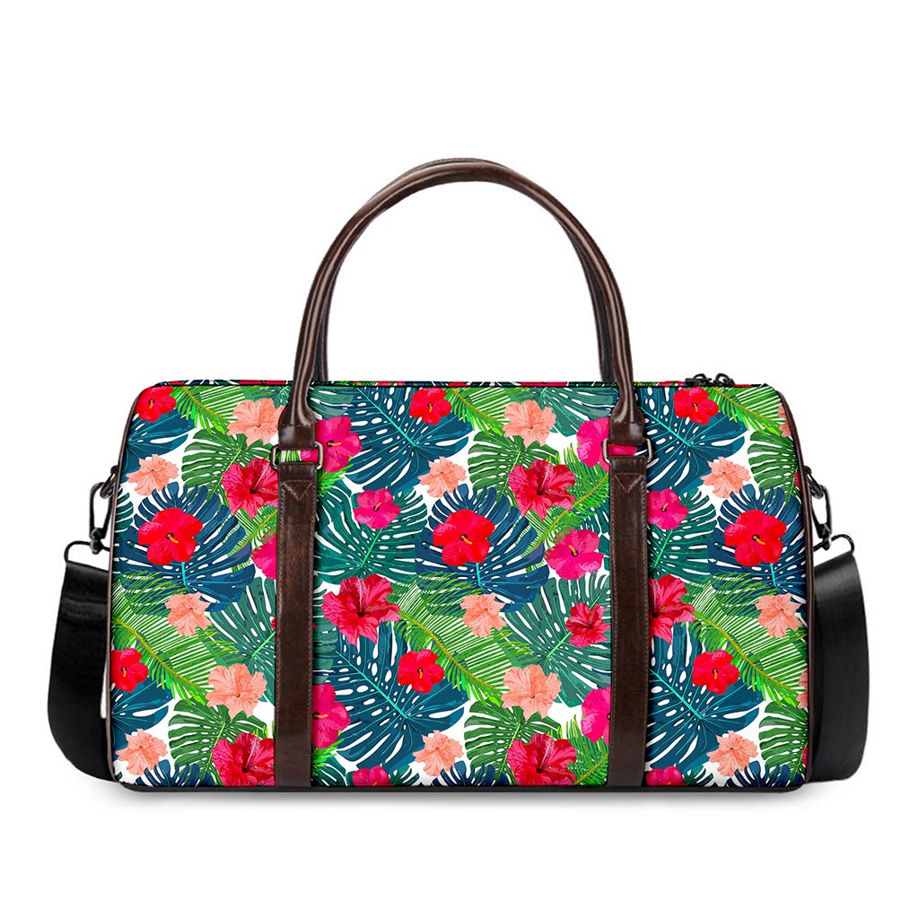 Colorful Hawaii Floral Pattern Print Duffle Bag