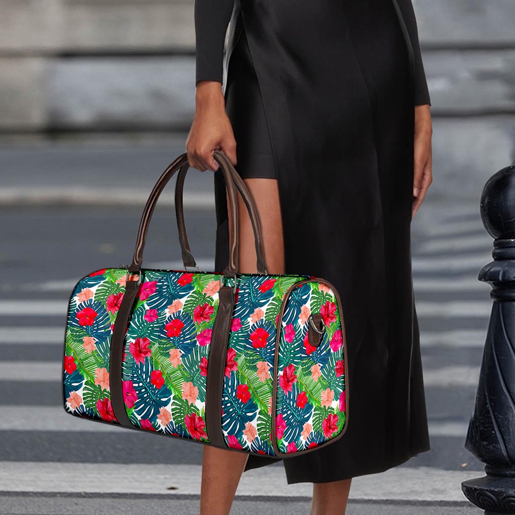 Colorful Hawaii Floral Pattern Print Duffle Bag