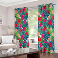 Colorful Hawaii Floral Pattern Print Extra Wide Grommet Curtains