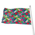 Colorful Hawaii Floral Pattern Print Flag