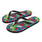 Colorful Hawaii Floral Pattern Print Flip Flops