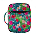 Colorful Hawaii Floral Pattern Print Front Pocket Bible Bag