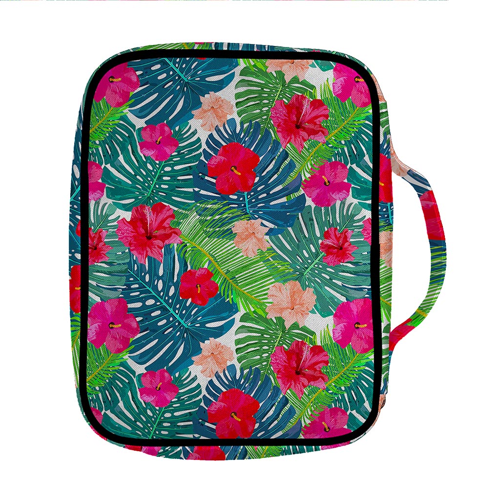 Colorful Hawaii Floral Pattern Print Front Pocket Bible Bag