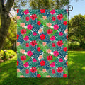 Colorful Hawaii Floral Pattern Print Garden Flag