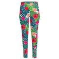 Colorful Hawaii Floral Pattern Print High-Waisted Pocket Leggings