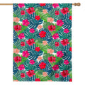 Colorful Hawaii Floral Pattern Print House Flag