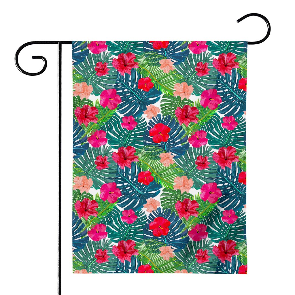 Colorful Hawaii Floral Pattern Print House Flag