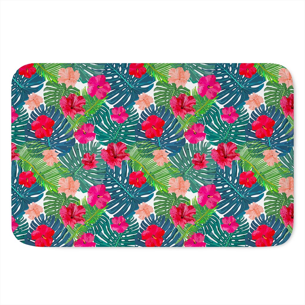 Colorful Hawaii Floral Pattern Print Indoor Door Mat