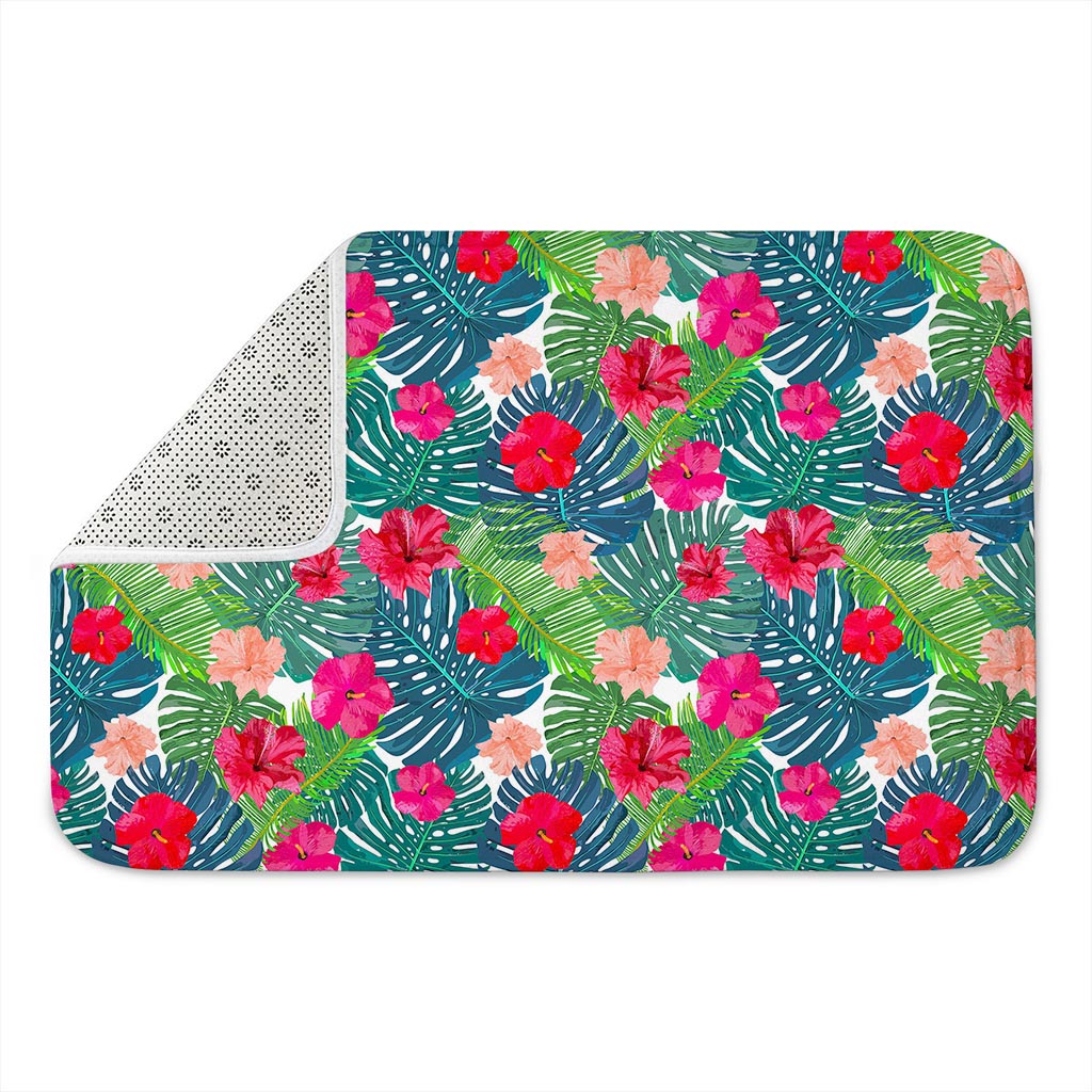 Colorful Hawaii Floral Pattern Print Indoor Door Mat