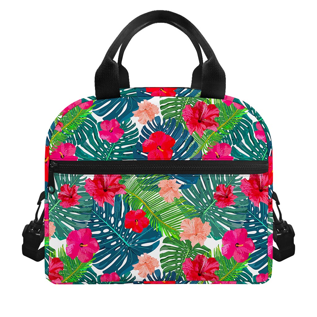 Colorful Hawaii Floral Pattern Print Insulated Lunch Bag