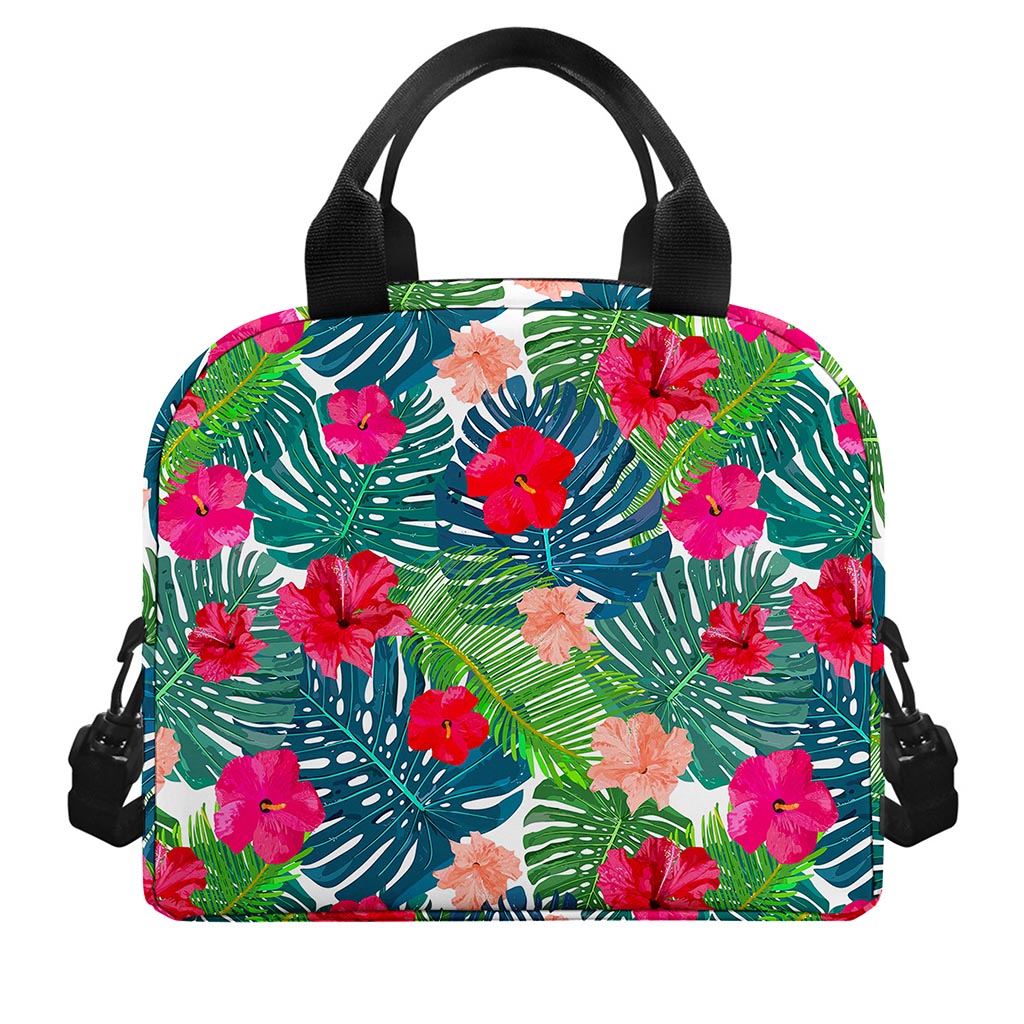 Colorful Hawaii Floral Pattern Print Insulated Lunch Bag
