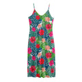 Colorful Hawaii Floral Pattern Print Jersey Midi Cami Dress