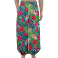 Colorful Hawaii Floral Pattern Print Lantern Pants