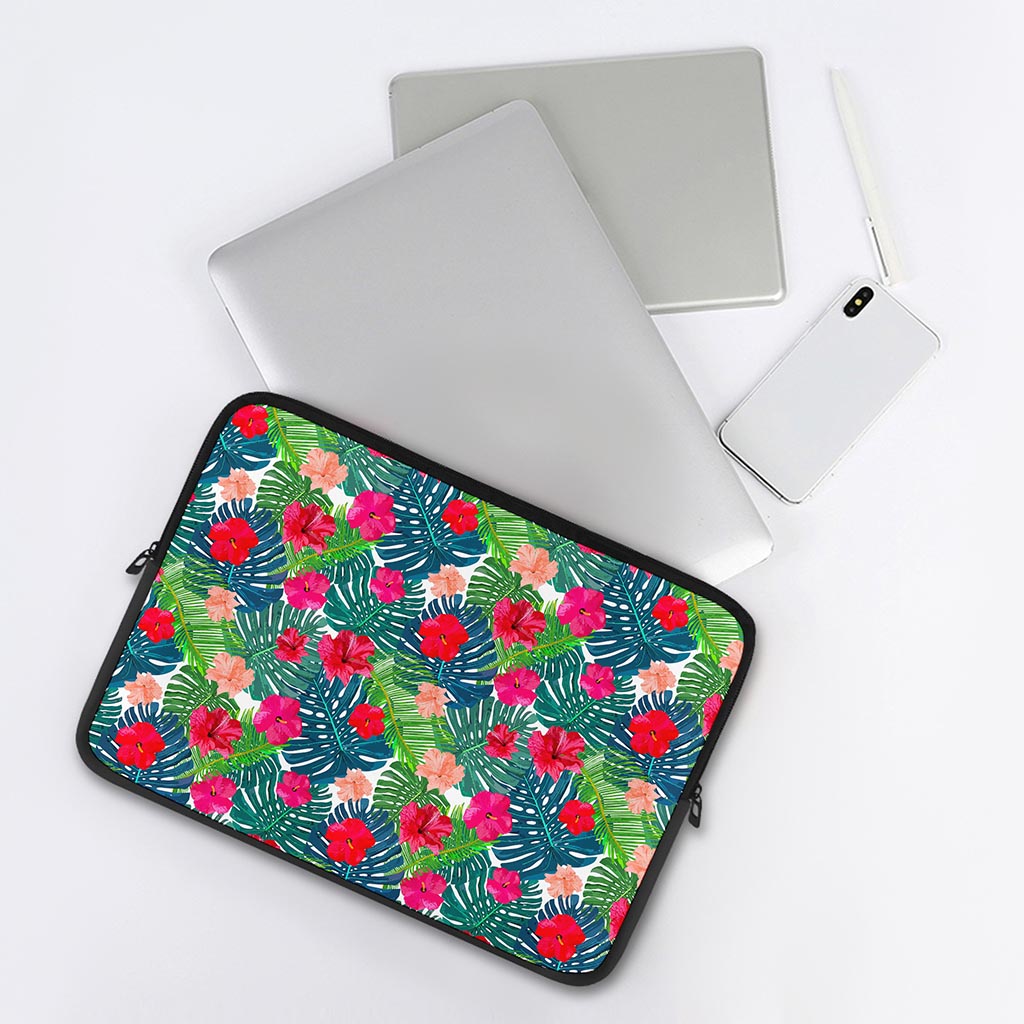 Colorful Hawaii Floral Pattern Print Laptop Sleeve
