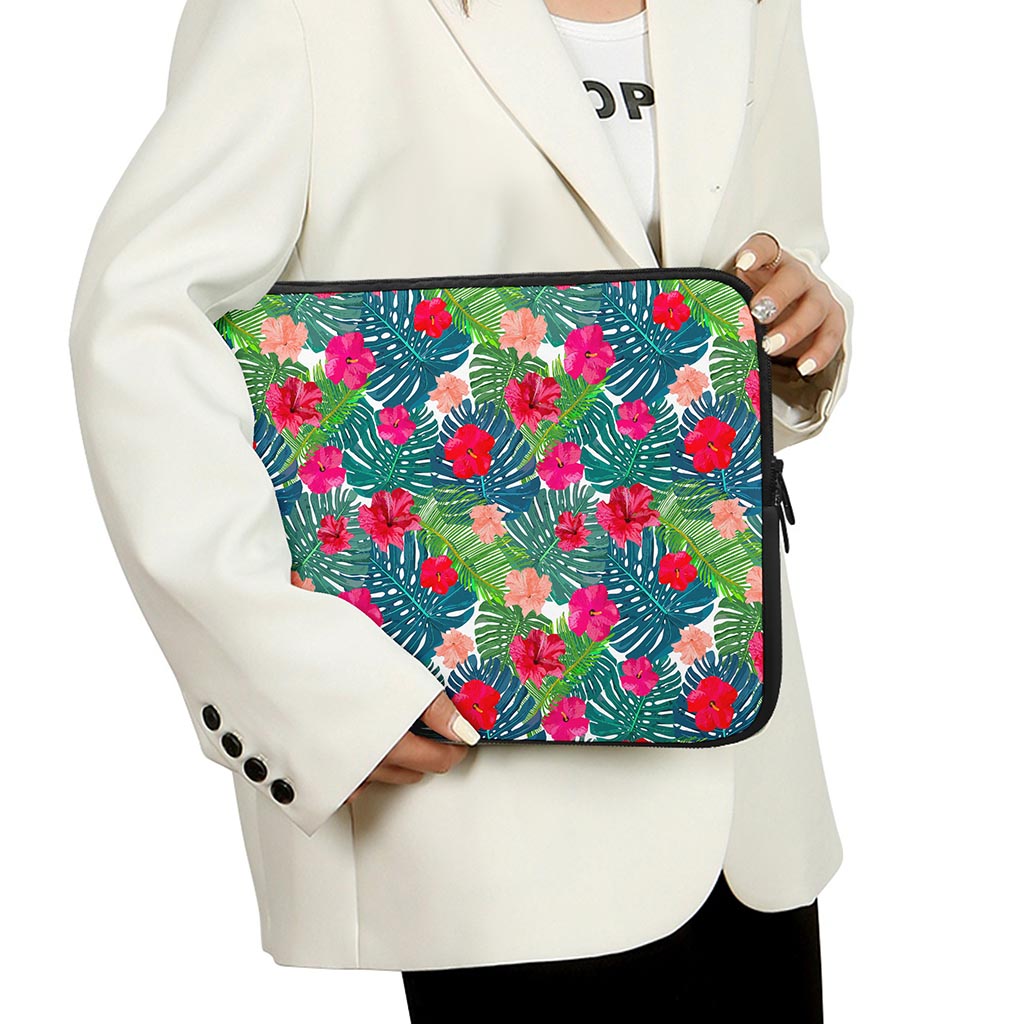 Colorful Hawaii Floral Pattern Print Laptop Sleeve