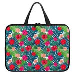 Colorful Hawaii Floral Pattern Print Laptop Sleeve With Handle