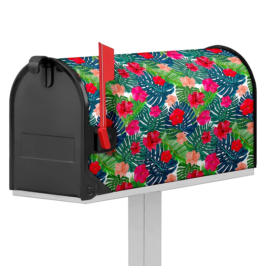 Colorful Hawaii Floral Pattern Print Mailbox Cover