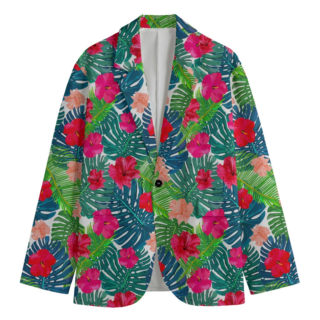 Colorful Hawaii Floral Pattern Print Men's Blazer