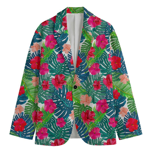 Colorful Hawaii Floral Pattern Print Men's Blazer