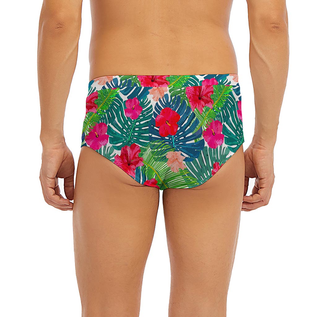 Colorful Hawaii Floral Pattern Print Men's Briefs