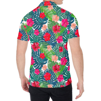 Colorful Hawaii Floral Pattern Print Men's Shirt