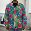 Colorful Hawaii Floral Pattern Print Men's Shirt Jacket