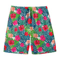 Colorful Hawaii Floral Pattern Print Men's Swim Trunks