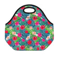 Colorful Hawaii Floral Pattern Print Neoprene Lunch Bag