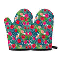 Colorful Hawaii Floral Pattern Print Oven Mitts