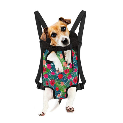 Colorful Hawaii Floral Pattern Print Pet Carrier Backpack