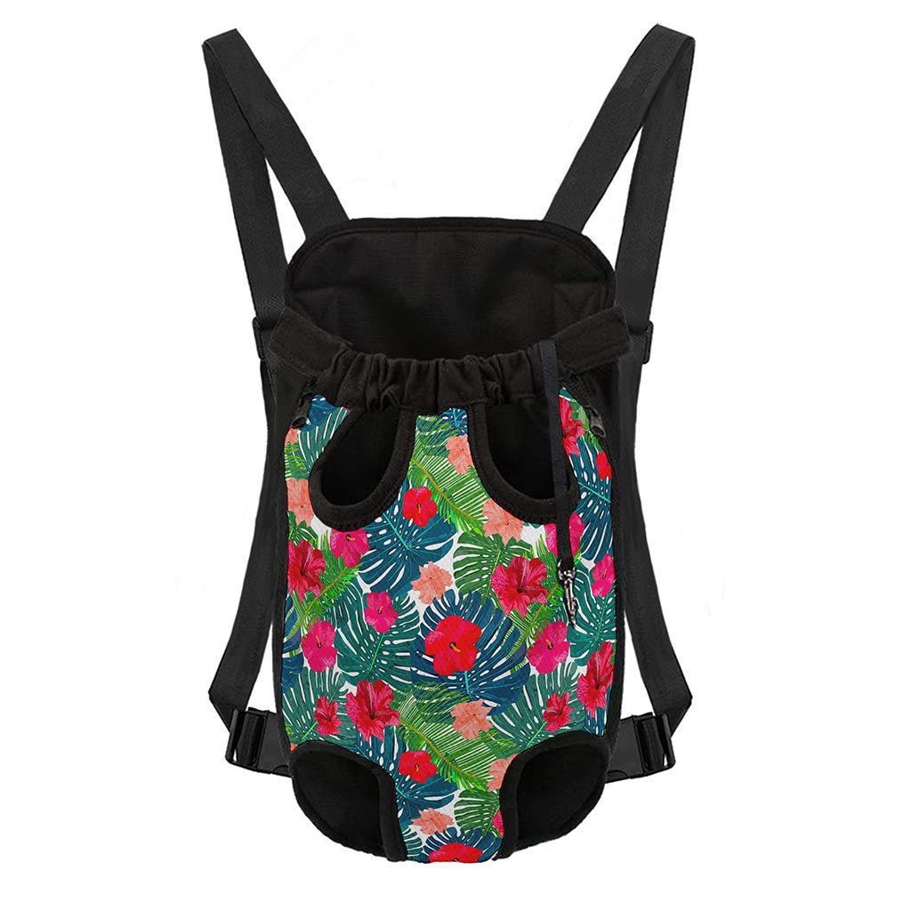 Colorful Hawaii Floral Pattern Print Pet Carrier Backpack
