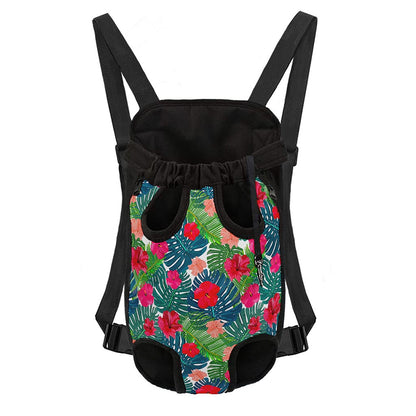 Colorful Hawaii Floral Pattern Print Pet Carrier Backpack