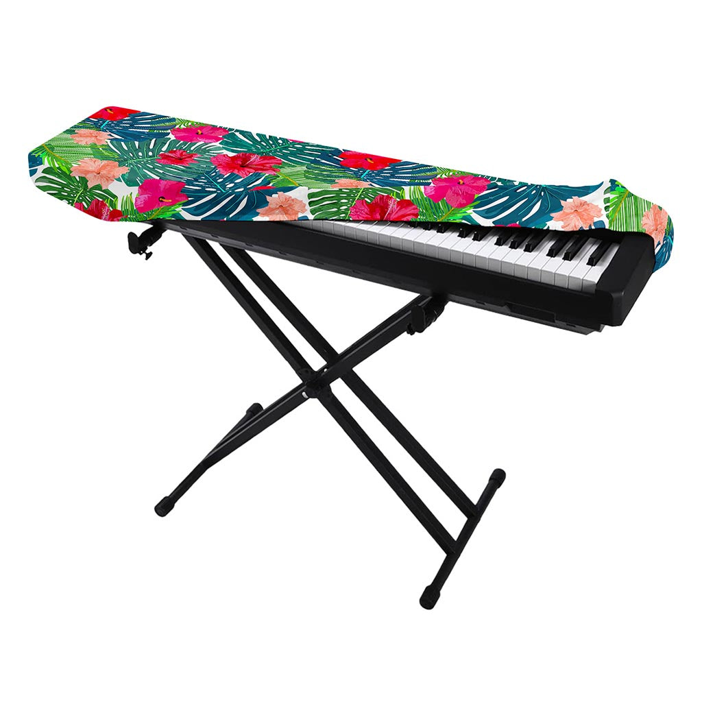 Colorful Hawaii Floral Pattern Print Piano Keyboard Cover