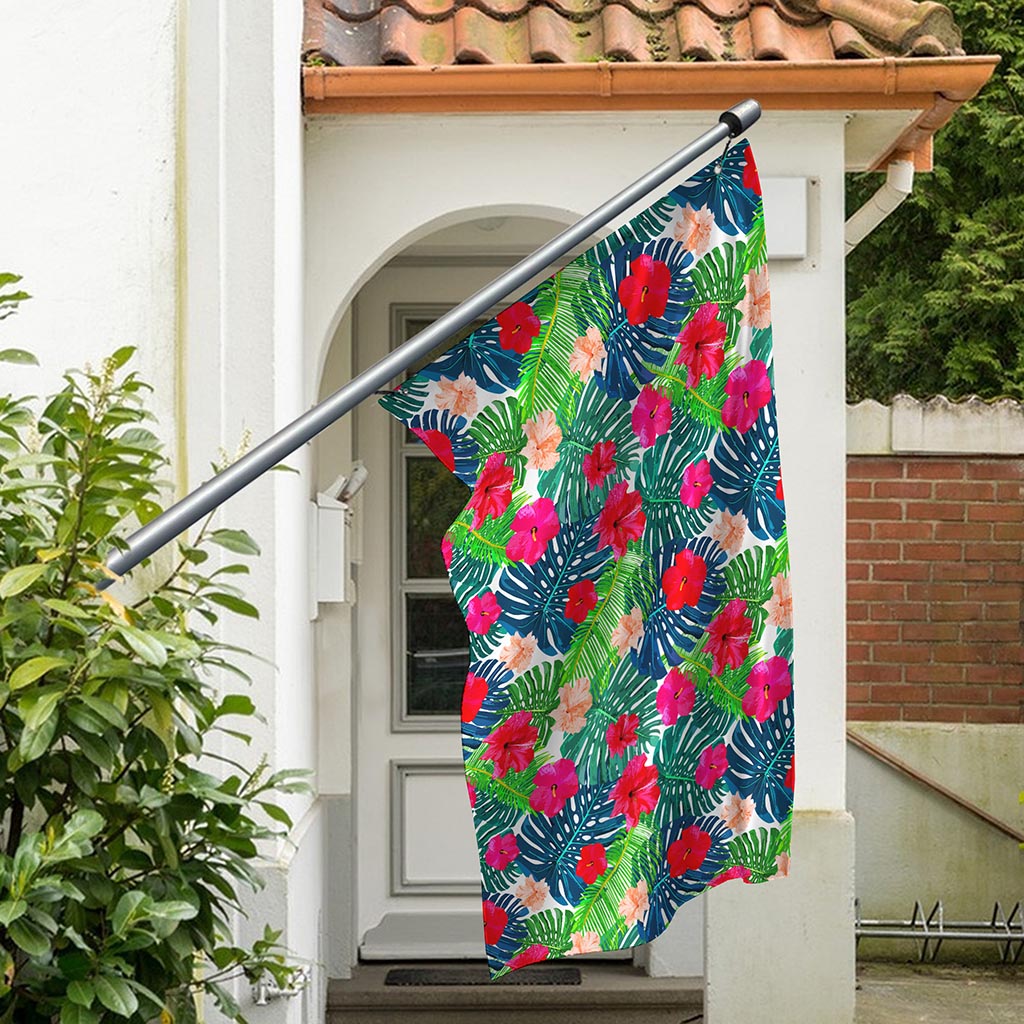 Colorful Hawaii Floral Pattern Print Polyester Flag