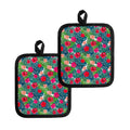 Colorful Hawaii Floral Pattern Print Pot Holders