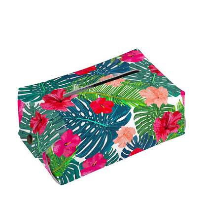 Colorful Hawaii Floral Pattern Print Rectangle Tissue Box Cover