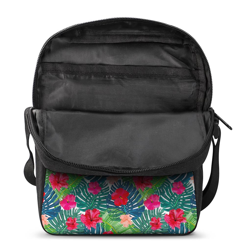 Colorful Hawaii Floral Pattern Print Rectangular Crossbody Bag