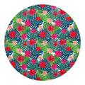 Colorful Hawaii Floral Pattern Print Round Blanket