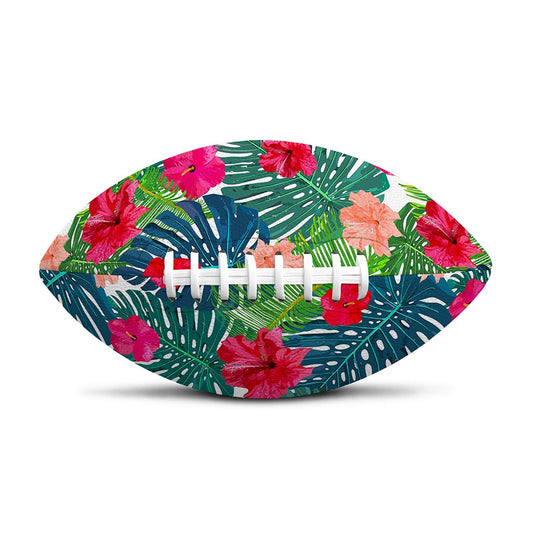 Colorful Hawaii Floral Pattern Print Rugby Ball