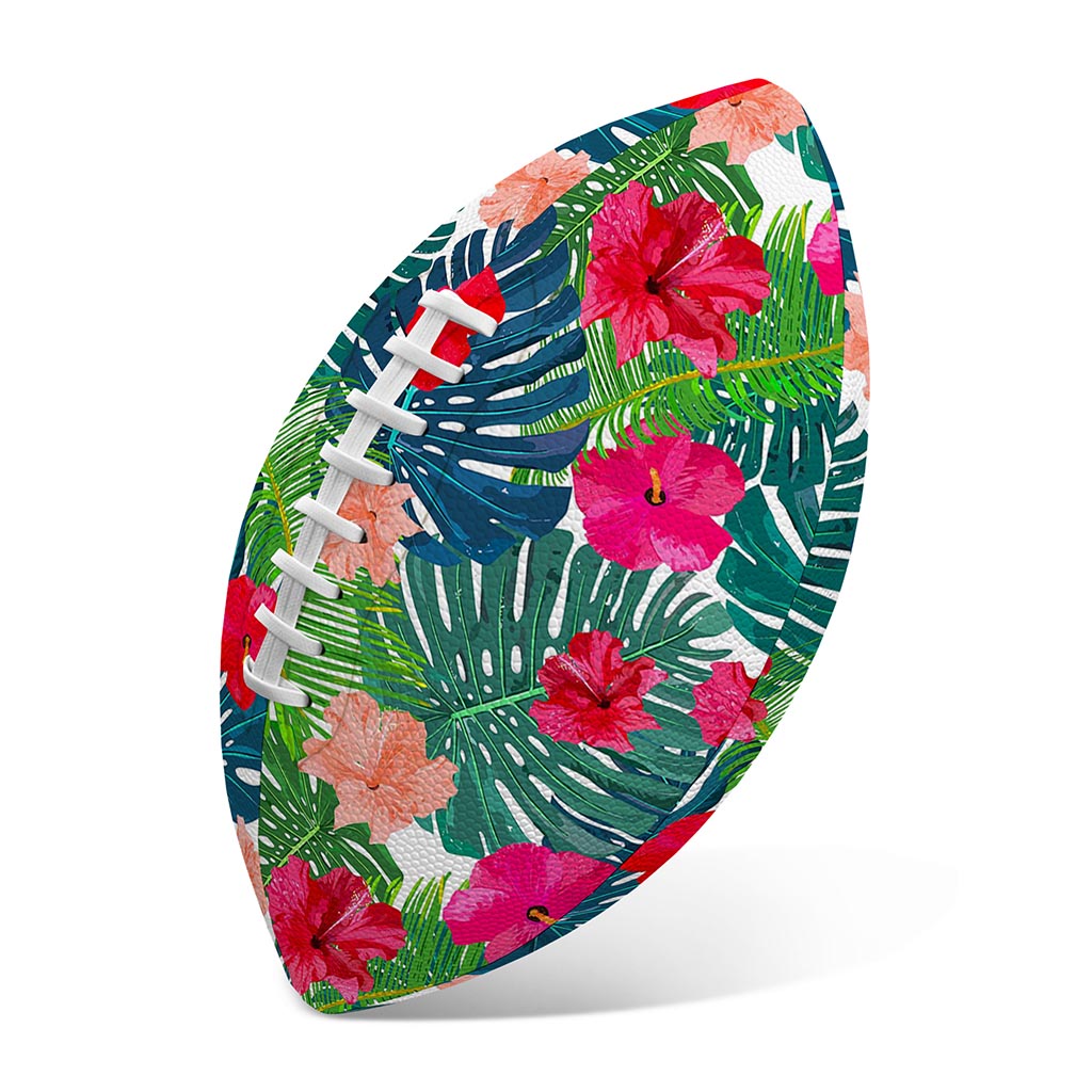 Colorful Hawaii Floral Pattern Print Rugby Ball