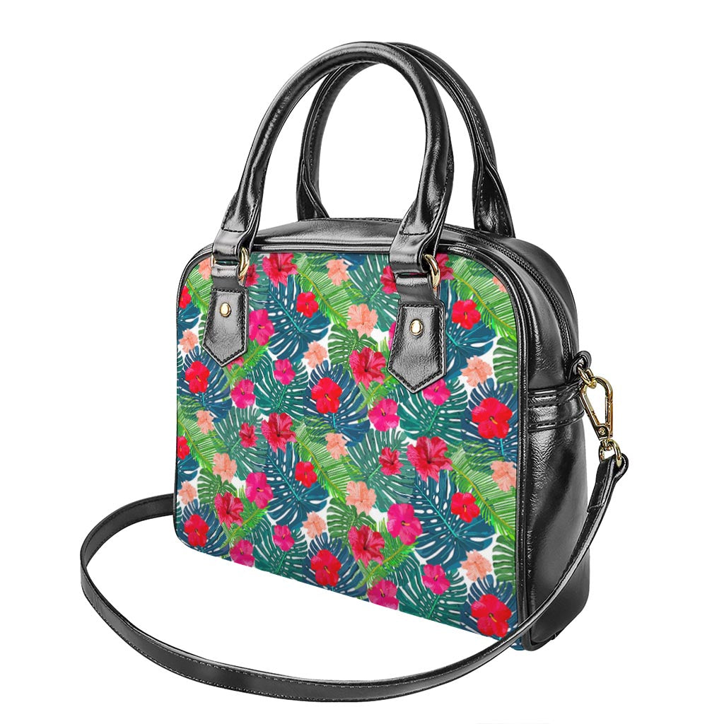 Colorful Hawaii Floral Pattern Print Shoulder Handbag