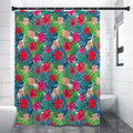 Colorful Hawaii Floral Pattern Print Shower Curtain