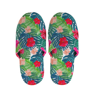 Colorful Hawaii Floral Pattern Print Slippers