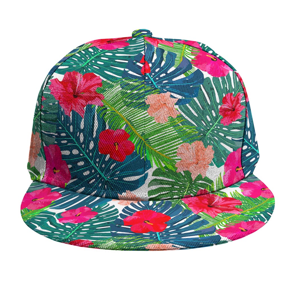 Colorful Hawaii Floral Pattern Print Snapback Cap