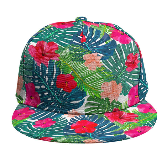 Colorful Hawaii Floral Pattern Print Snapback Cap