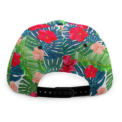 Colorful Hawaii Floral Pattern Print Snapback Cap