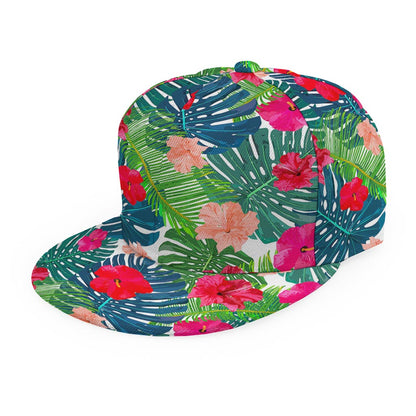 Colorful Hawaii Floral Pattern Print Snapback Cap